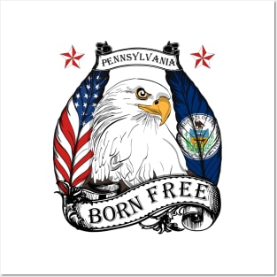 USA Pennsylvania Eagle - Born Free Posters and Art